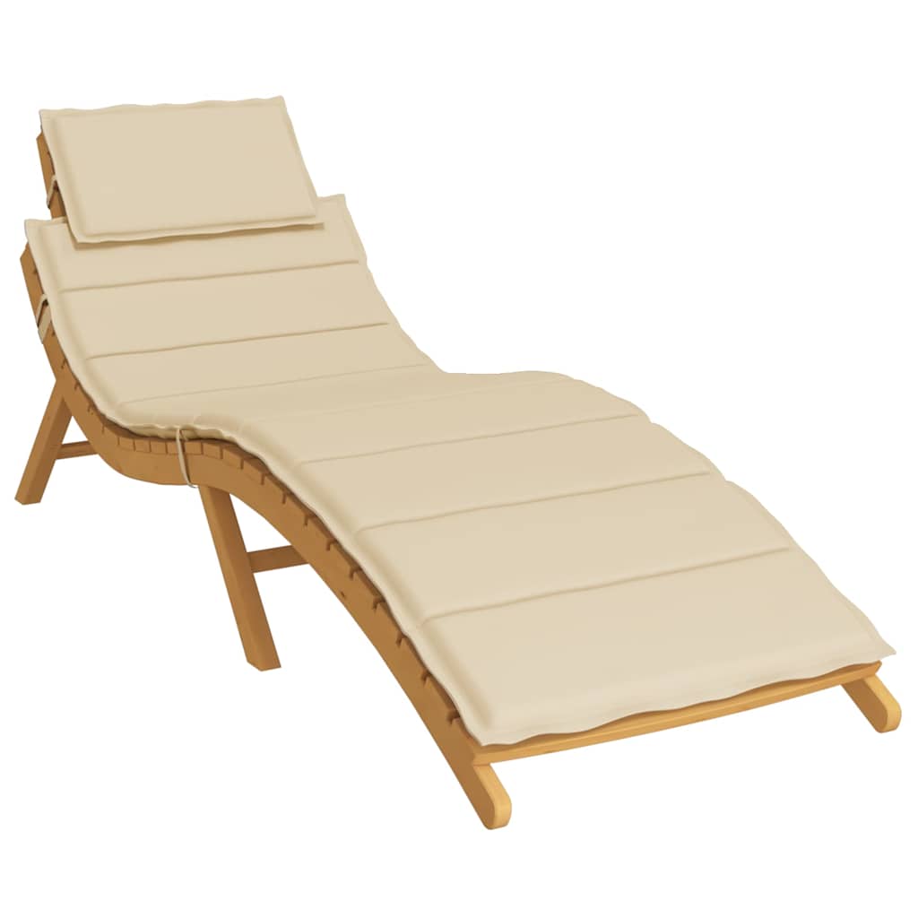 Cuscino per Lettino Beige 186x58x4 cm in Tessuto Oxford | homemem39