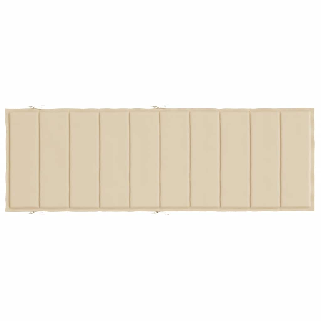 Cuscino per Lettino Beige 186x58x4 cm in Tessuto Oxford | homemem39