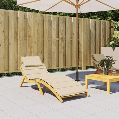 Cuscino per Lettino Beige 186x58x4 cm in Tessuto Oxford | homemem39