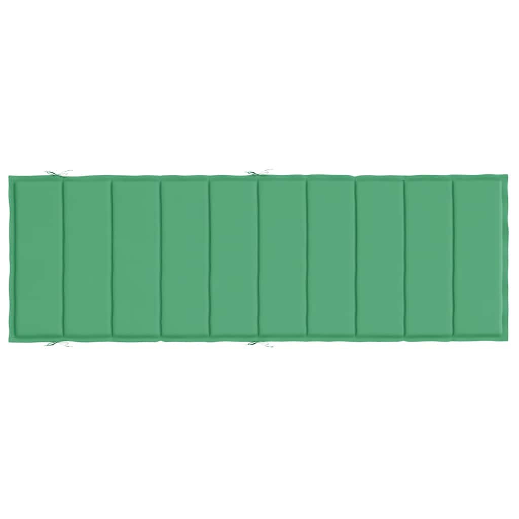 Cuscino per Lettino Verde 186x58x4 cm in Tessuto Oxford