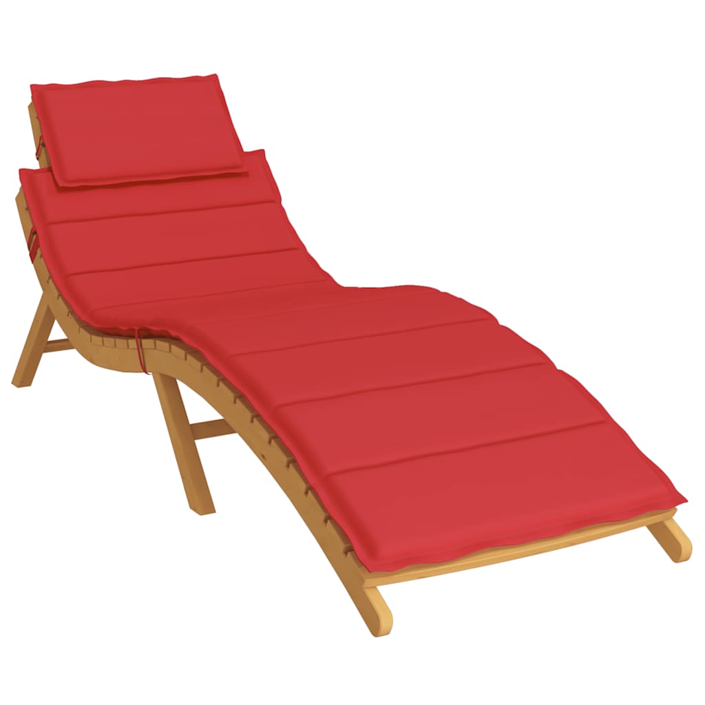 Cuscino per Lettino Rosso 186x58x4 cm in Tessuto Oxford | homemem39