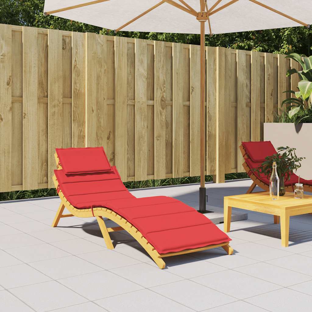 Cuscino per Lettino Rosso 186x58x4 cm in Tessuto Oxford | homemem39
