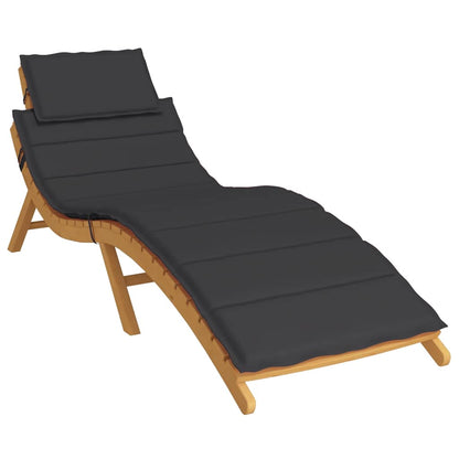 Cuscino per Lettino Nero 186x58x4 cm in Tessuto Oxford | homemem39