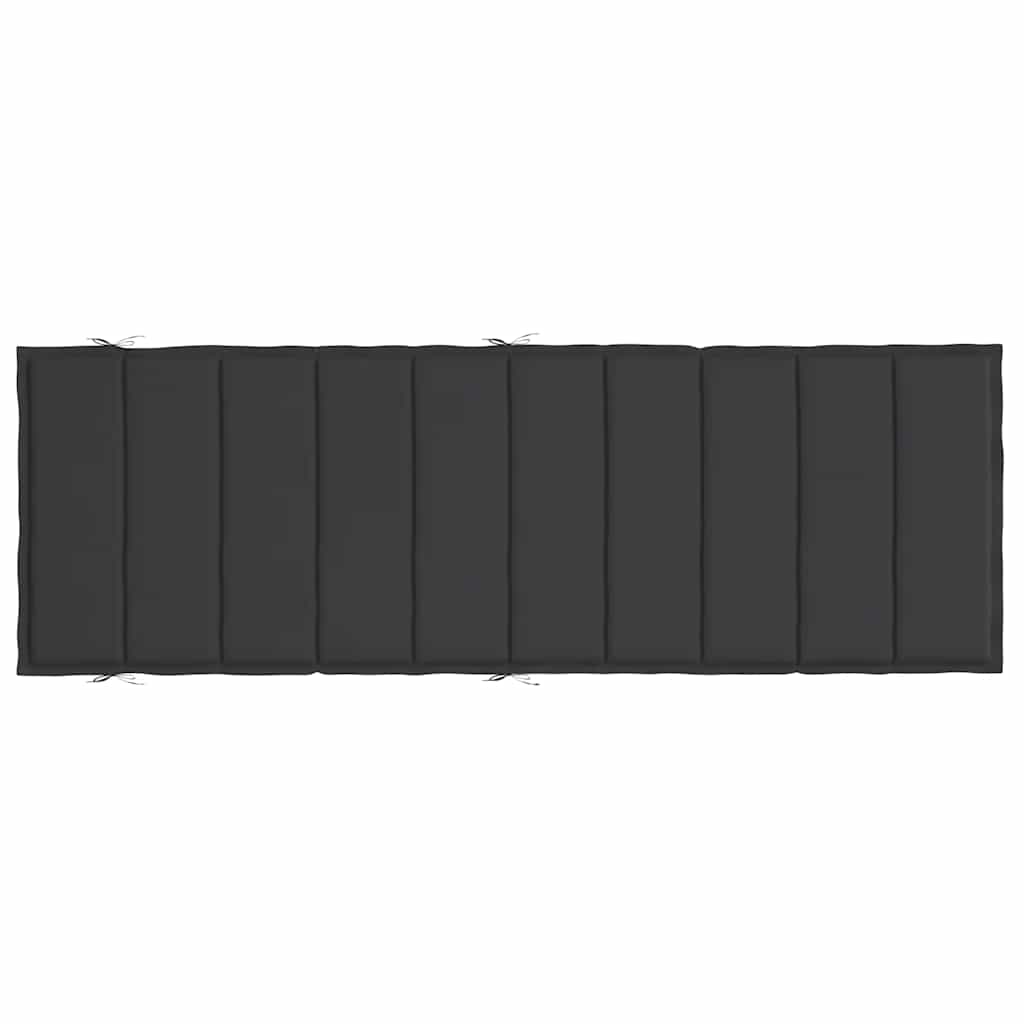 Cuscino per Lettino Nero 186x58x4 cm in Tessuto Oxford | homemem39