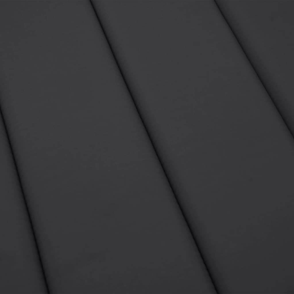 Cuscino per Lettino Nero 186x58x4 cm in Tessuto Oxford | homemem39