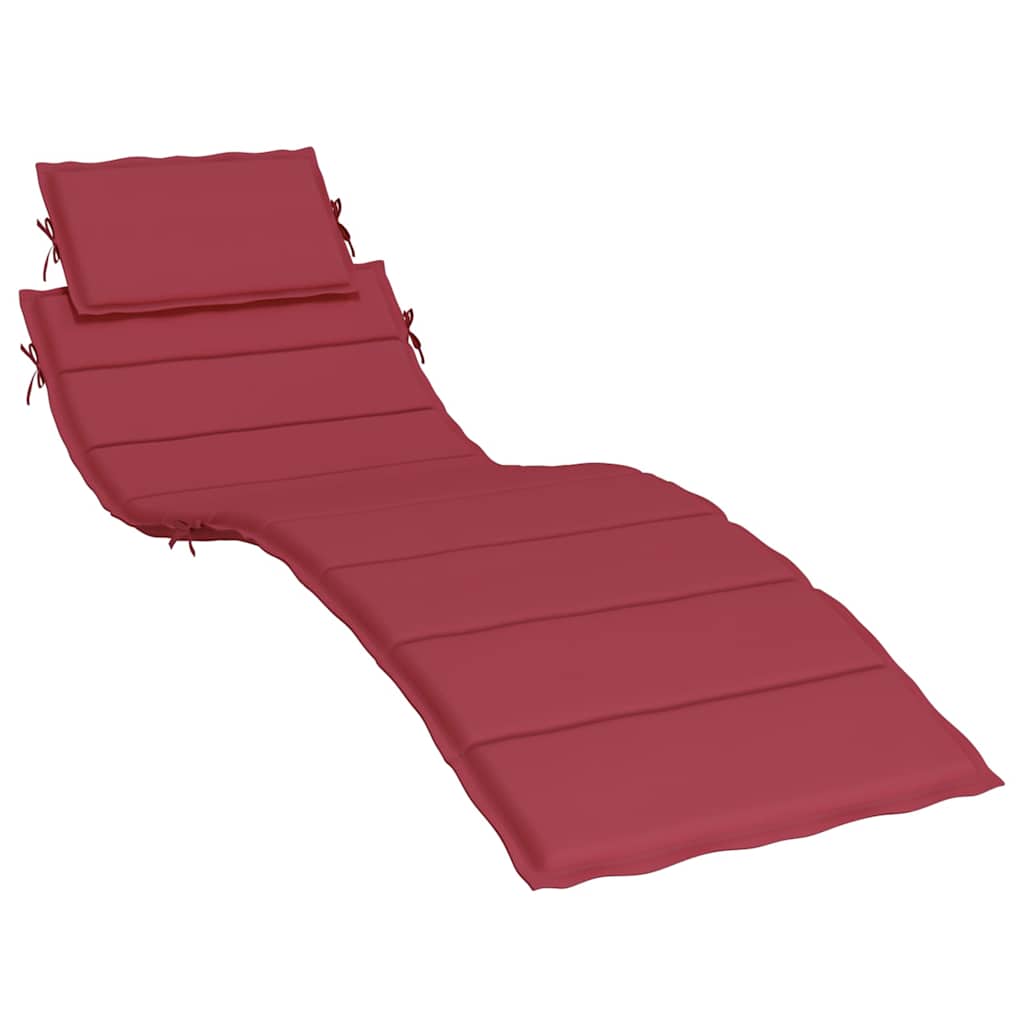 Cuscino per Lettino Rosso Vino 186x58x4 cm in Tessuto Oxford | homemem39
