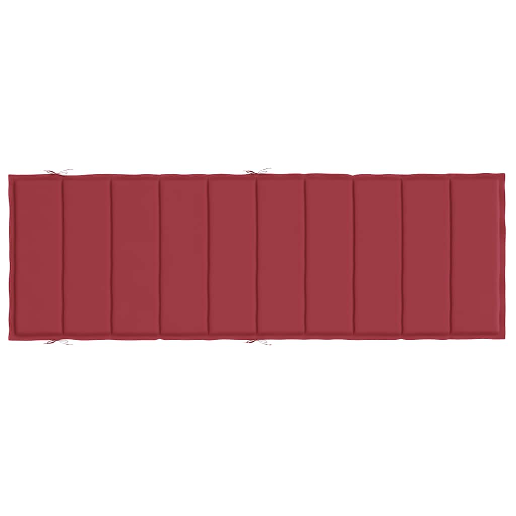Cuscino per Lettino Rosso Vino 186x58x4 cm in Tessuto Oxford | homemem39