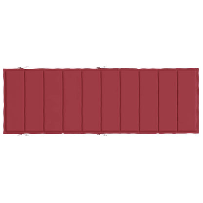 Cuscino per Lettino Rosso Vino 186x58x4 cm in Tessuto Oxford | homemem39