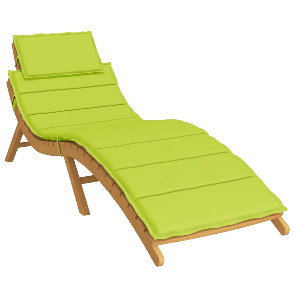 Cuscino per Lettino Verde Intenso 186x58x4 cm in Tessuto Oxford | homemem39