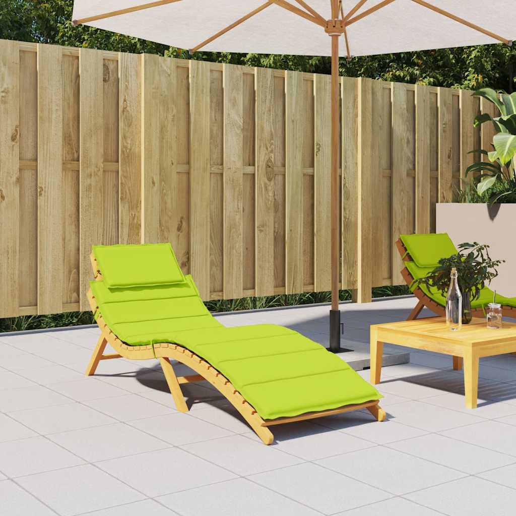 Cuscino per Lettino Verde Intenso 186x58x4 cm in Tessuto Oxford | homemem39