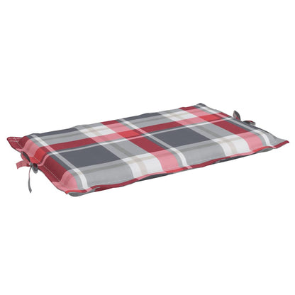 Cuscino per Lettino a Quadri Rossi 186x58x4cm in Tessuto Oxford - homemem39