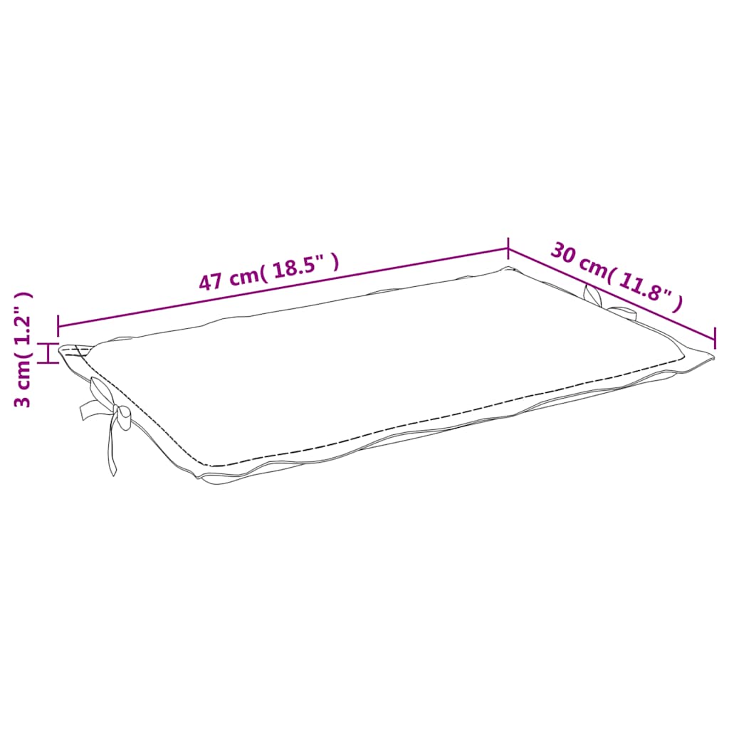Cuscino per Lettino a Quadri Rossi 186x58x4cm in Tessuto Oxford - homemem39