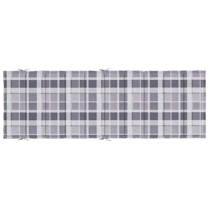 Cuscino per Lettino a Quadri Grigi 186x58x4 cm Tessuto Oxford | homemem39