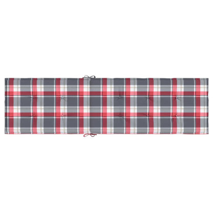 Cuscino per Sdraio Rosso a Quadri (75+105)x50x4 cm - homemem39