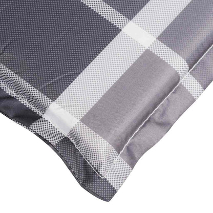 Cuscino per Sedia a Sdraio Grigio a Quadri (75+105)x50x4 cm - homemem39