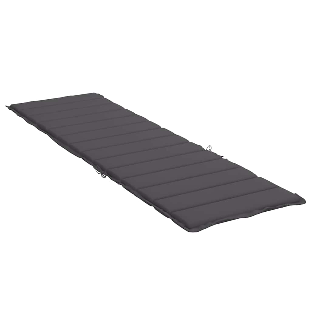 Cuscino per Lettino Antracite 200x50x3 cm in Tessuto Oxford | homemem39