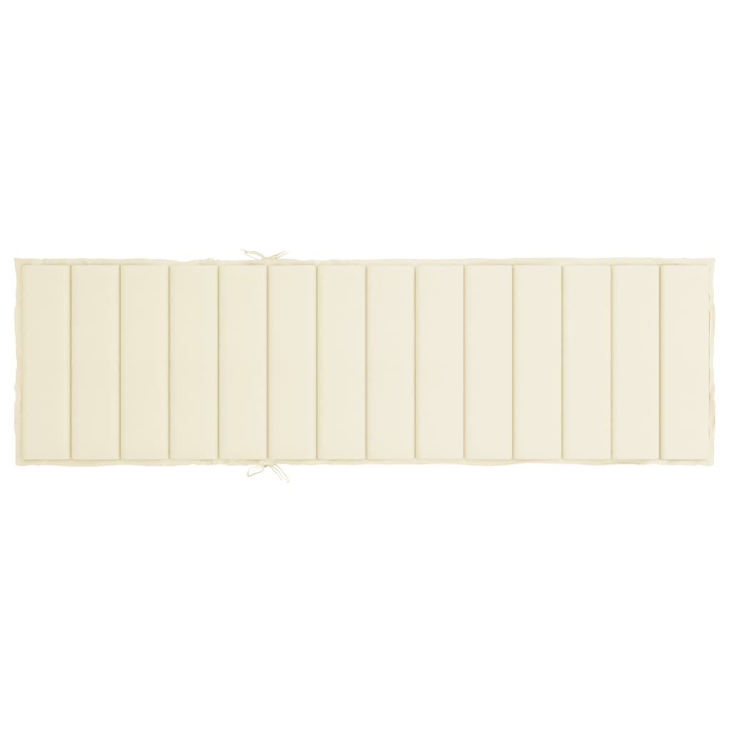 Cuscino per Lettino Crema 200x50x3 cm in Tessuto Oxford - homemem39