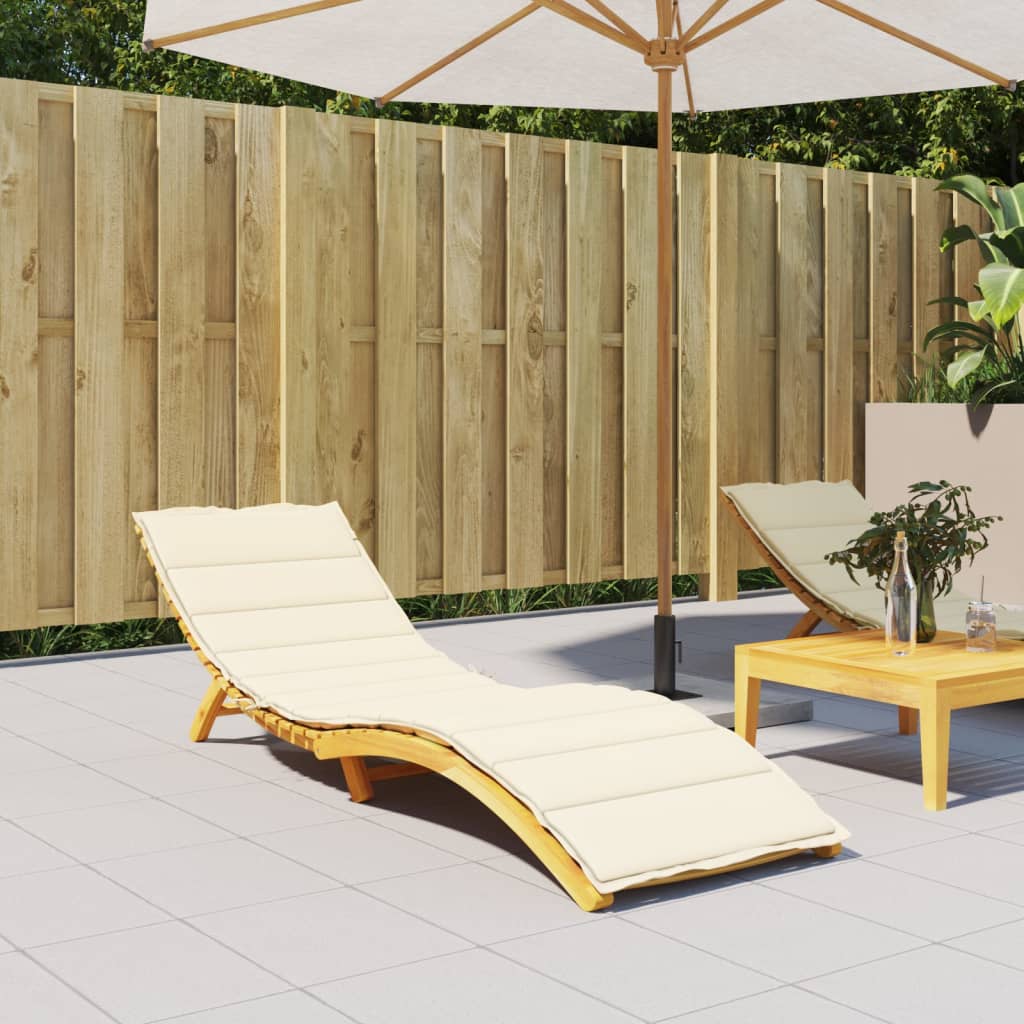 Cuscino per Lettino Crema 200x50x3 cm in Tessuto Oxford | homemem39