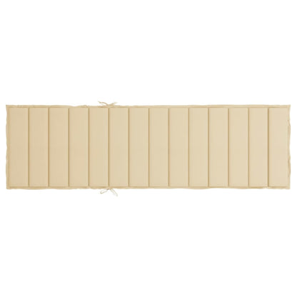 Cuscino per Lettino Beige 200x50x3 cm in Tessuto Oxford | homemem39