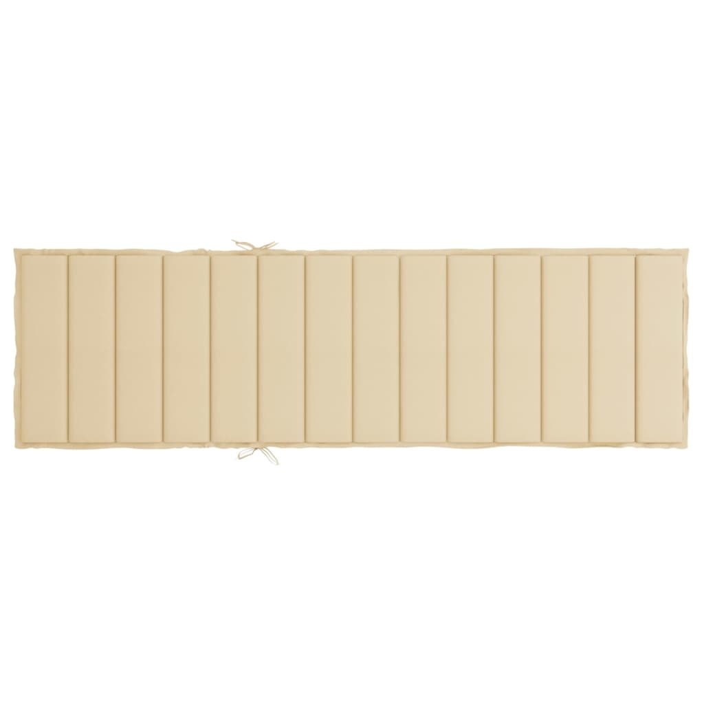 Cuscino per Lettino Beige 200x50x3 cm in Tessuto Oxford - homemem39