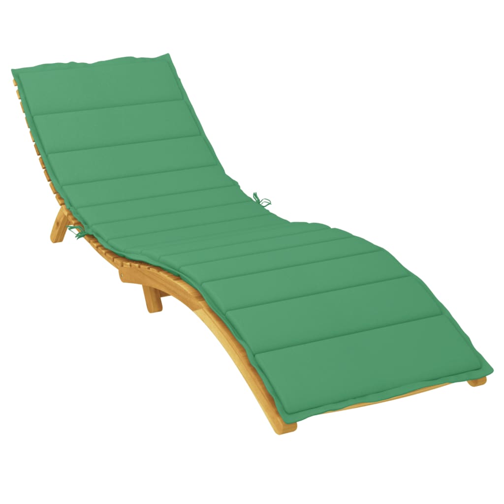 Cuscino per Lettino Verde 200x50x3 cm in Tessuto Oxford | homemem39