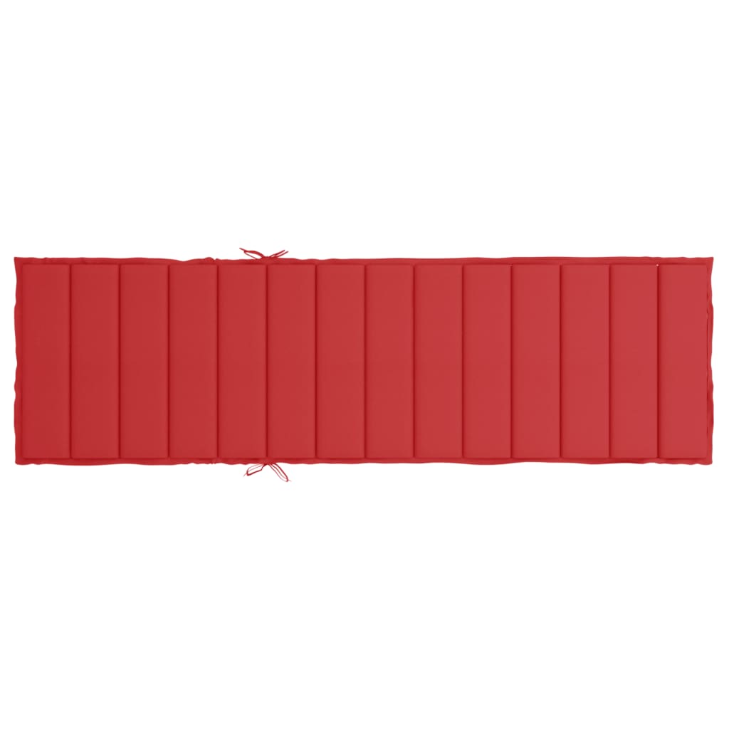Cuscino per Lettino Rosso 200x50x3 cm in Tessuto Oxford - homemem39