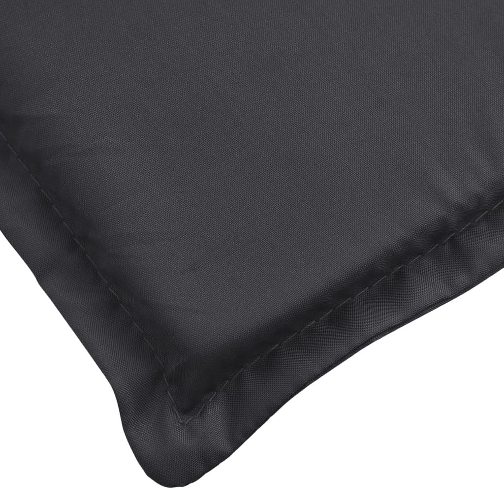 Cuscino per Lettino Nero 200x50x3 cm in Tessuto Oxford | homemem39