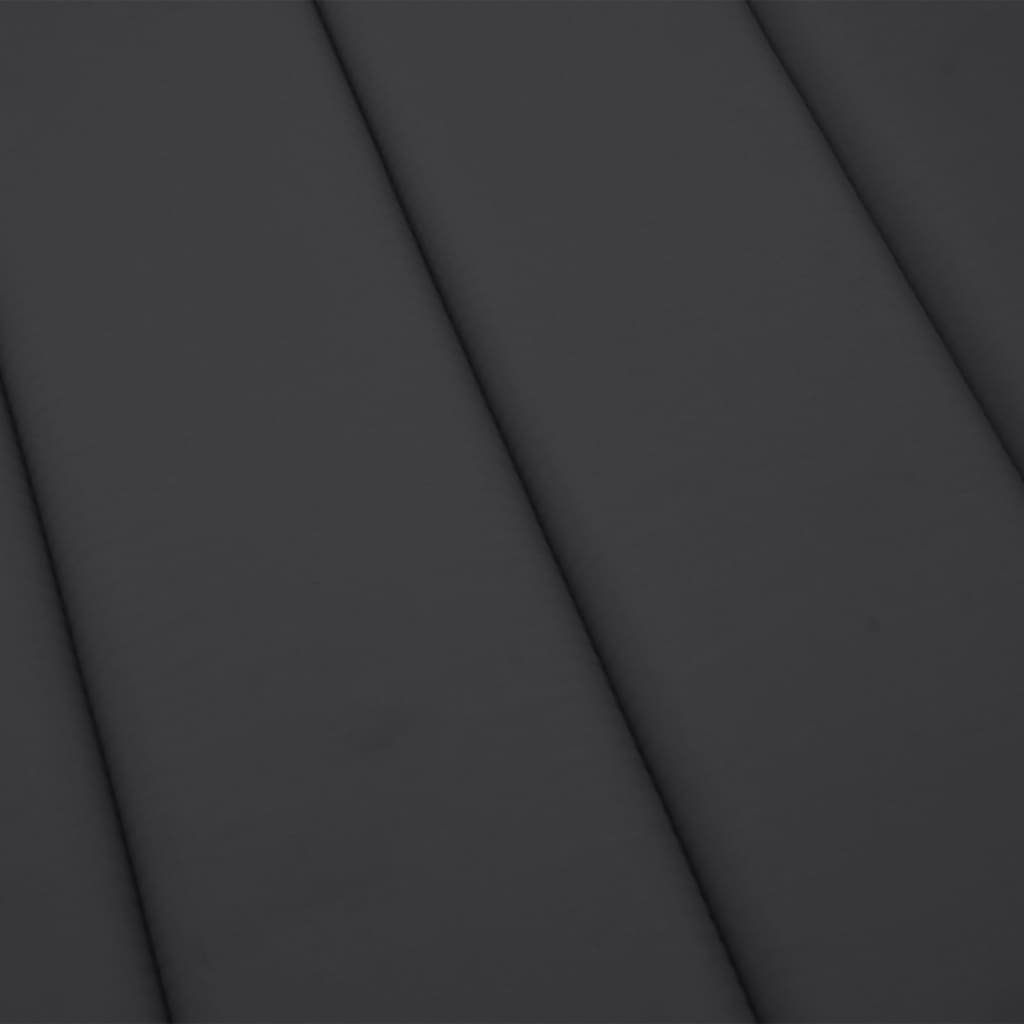 Cuscino per Lettino Nero 200x50x3 cm in Tessuto Oxford | homemem39