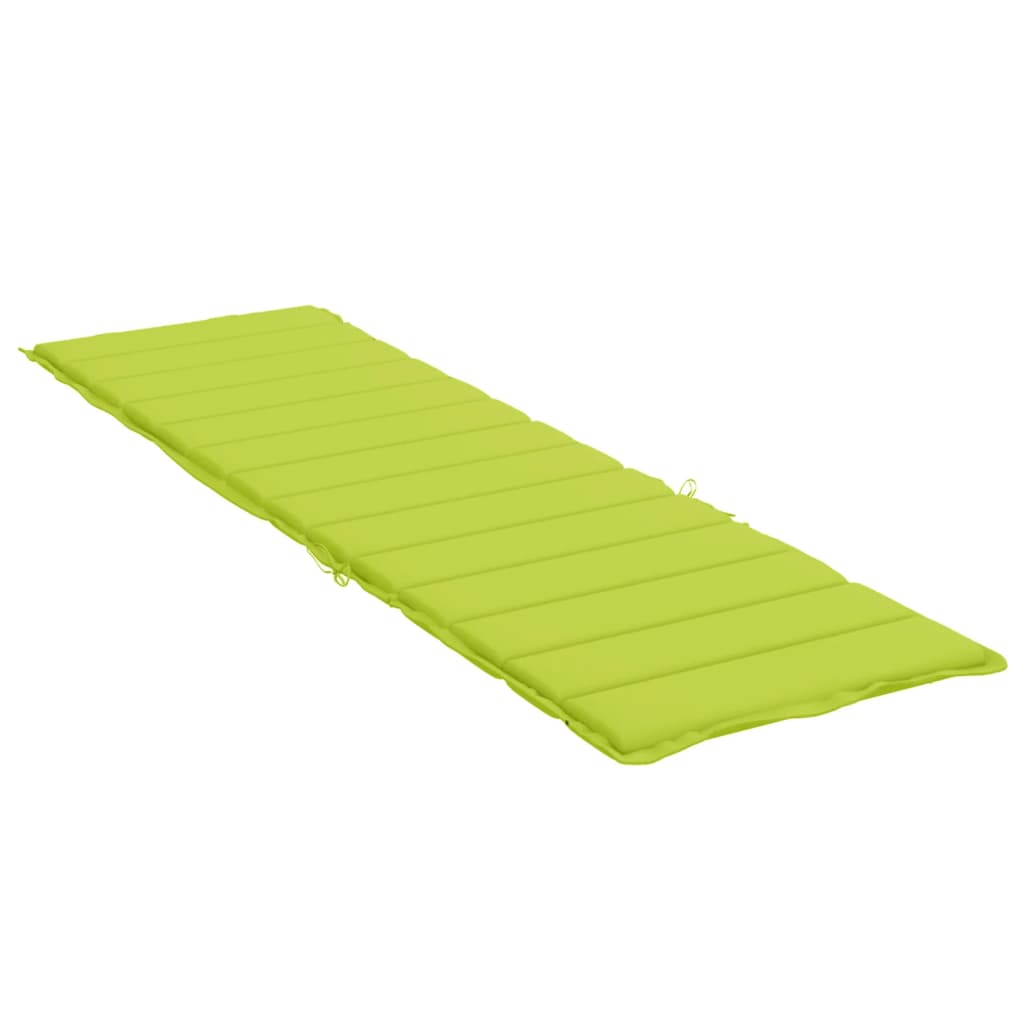 Cuscino per Lettino Verde Intenso 186x58x3 cm in Tessuto Oxford - homemem39