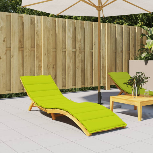 Cuscino per Lettino Verde Intenso 186x58x3 cm in Tessuto Oxford | homemem39