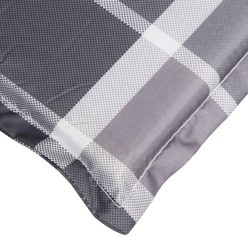 Cuscino per Lettino a Quadri Grigi 200x50x3cm Tessuto Oxford | homemem39