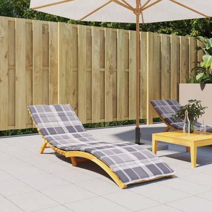 Cuscino per Lettino a Quadri Grigi 200x50x3cm Tessuto Oxford | homemem39