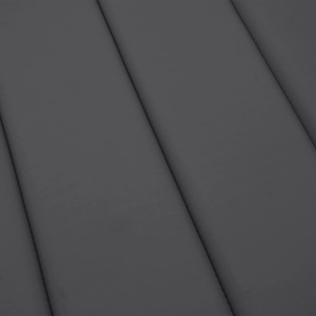 Cuscino per Lettino Antracite 200x60x3 cm in Tessuto Oxford | homemem39