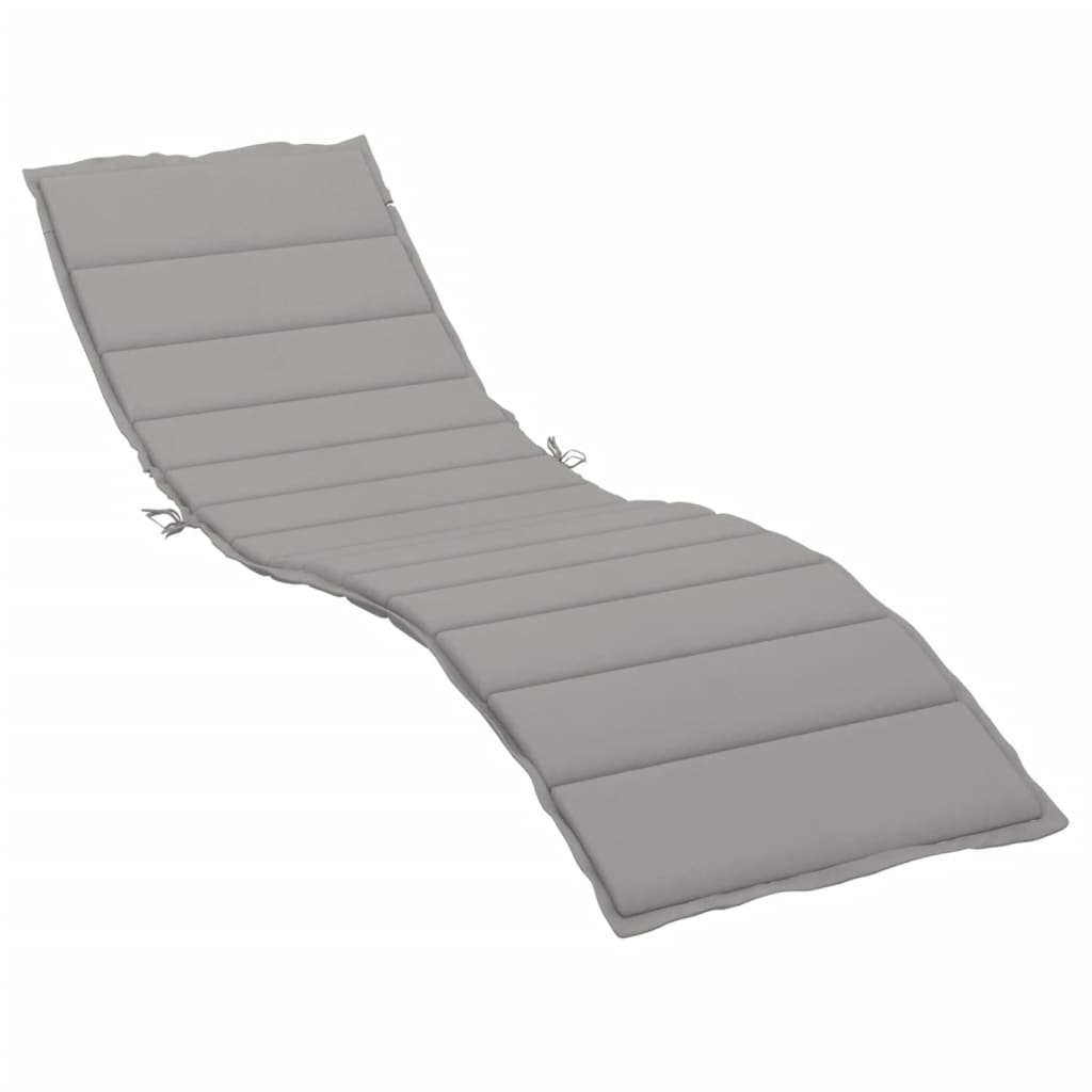 Cuscino per Lettino Grigio 200x60x3 cm in Tessuto Oxford | homemem39