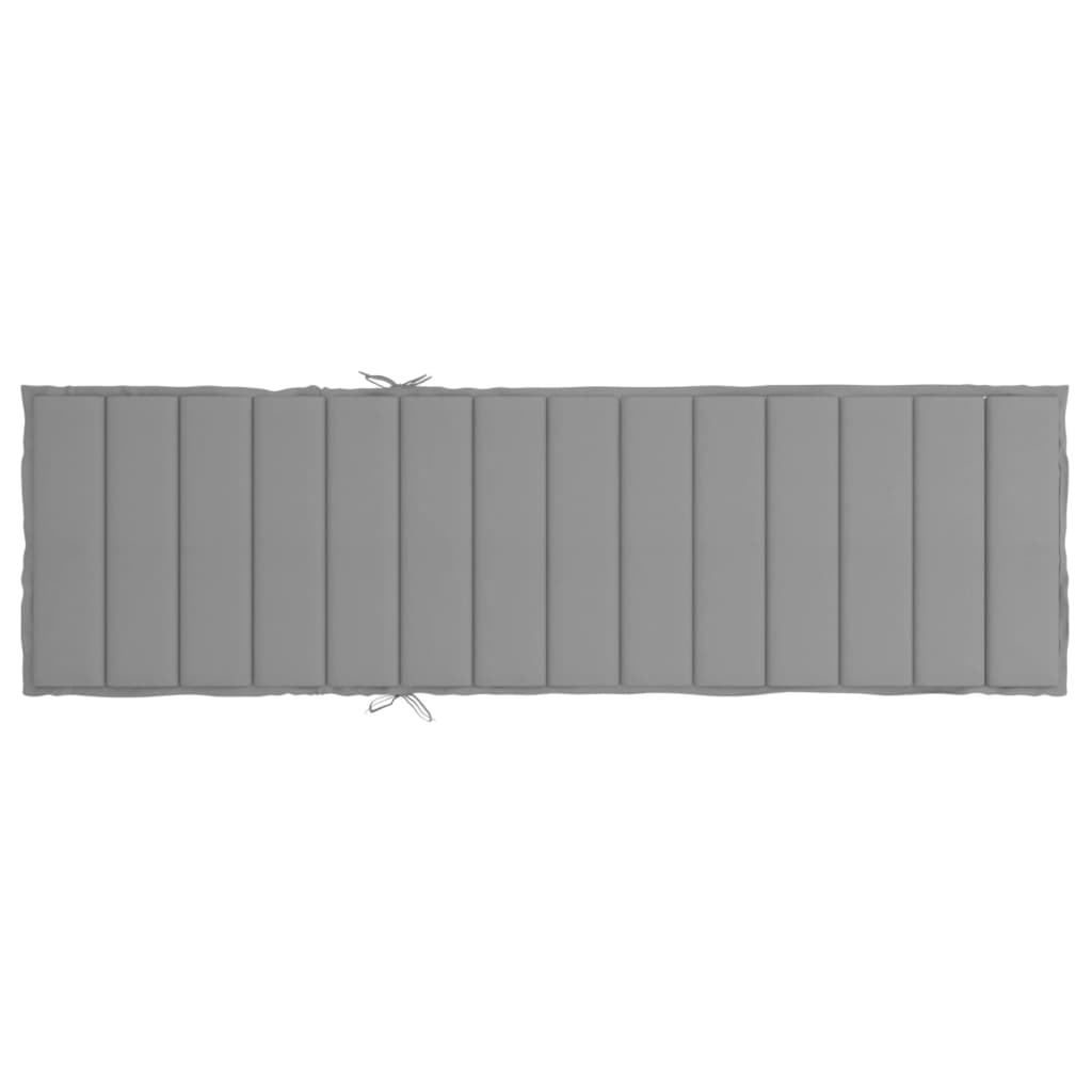 Cuscino per Lettino Grigio 200x60x3 cm in Tessuto Oxford | homemem39