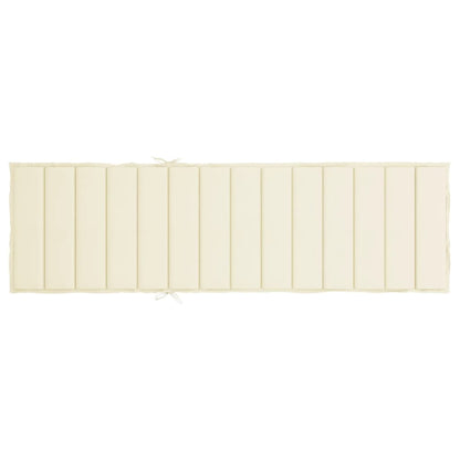 Cuscino per Lettino Crema 200x60x3 cm in Tessuto Oxford