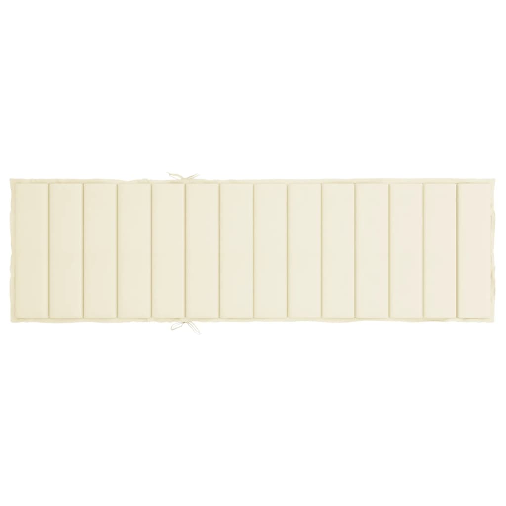 Cuscino per Lettino Crema 200x60x3 cm in Tessuto Oxford - homemem39