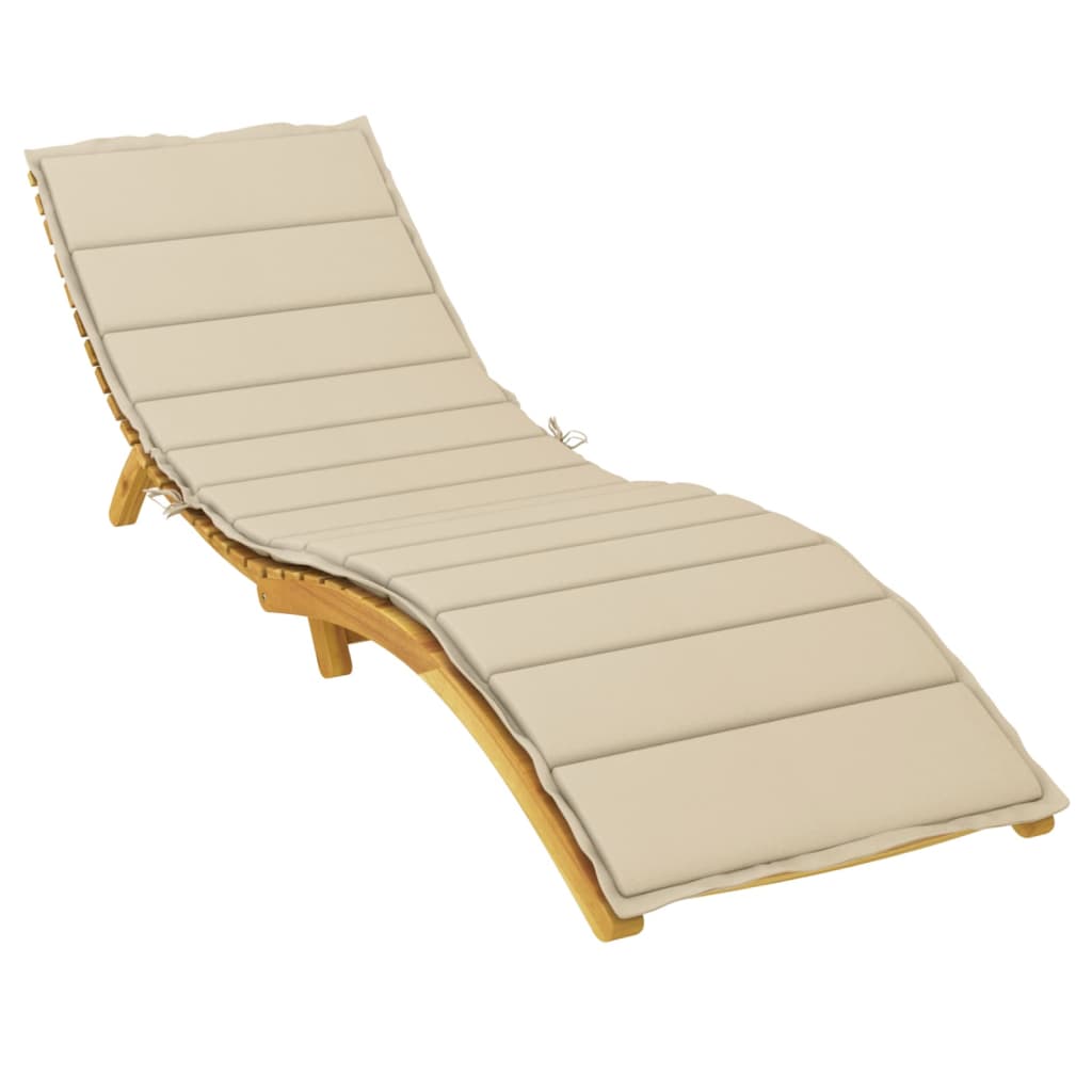 Cuscino per Lettino Beige 200x60x3 cm in Tessuto Oxford | homemem39