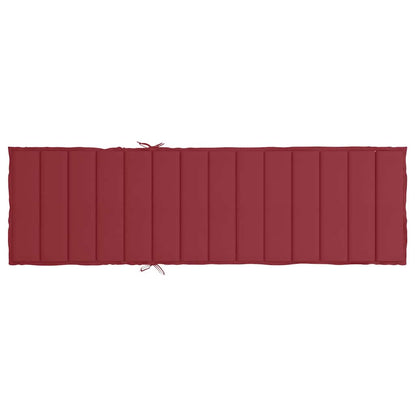 Cuscino per Lettino Rosso Vino 200x60x3 cm in Tessuto Oxford | homemem39