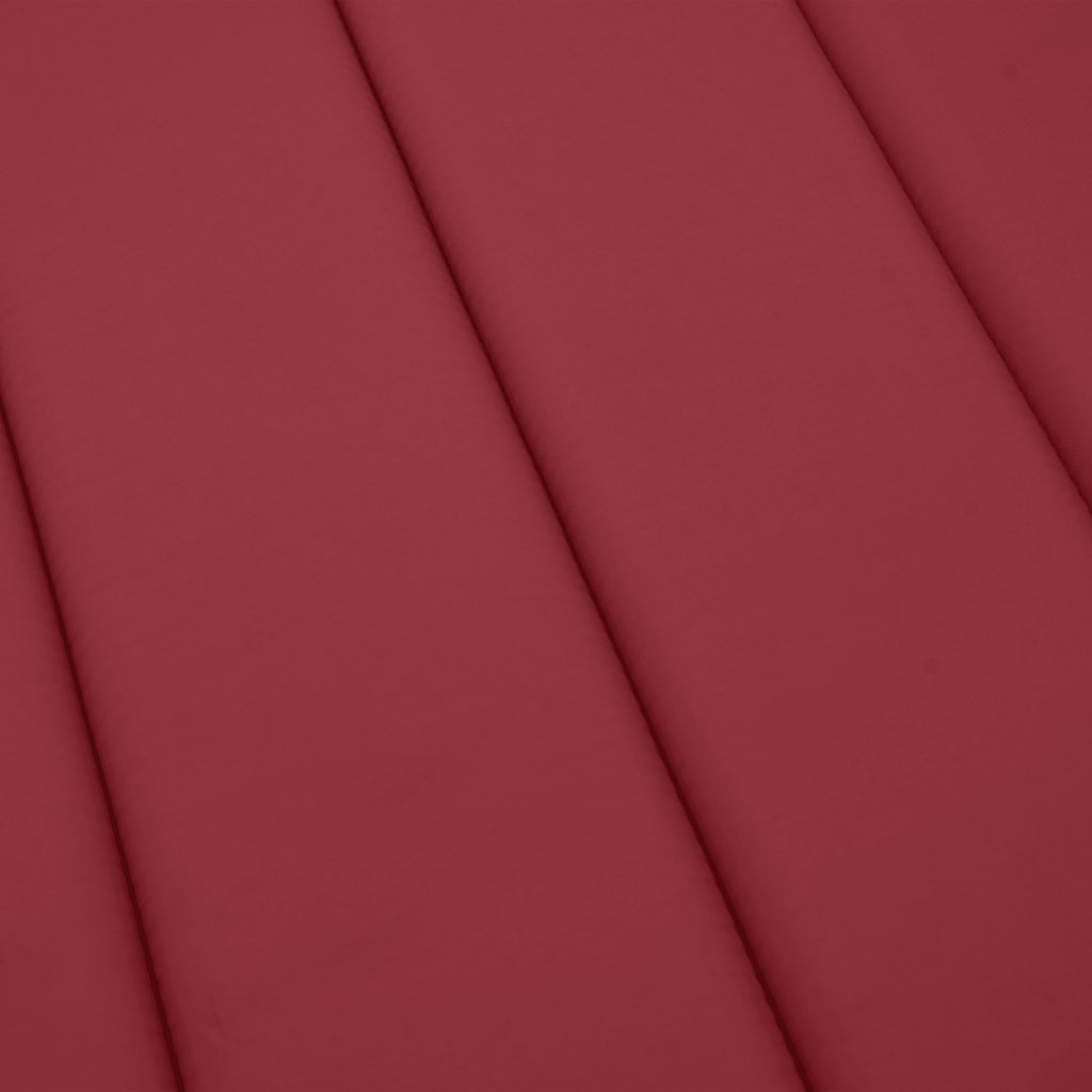 Cuscino per Lettino Rosso Vino 200x60x3 cm in Tessuto Oxford | homemem39