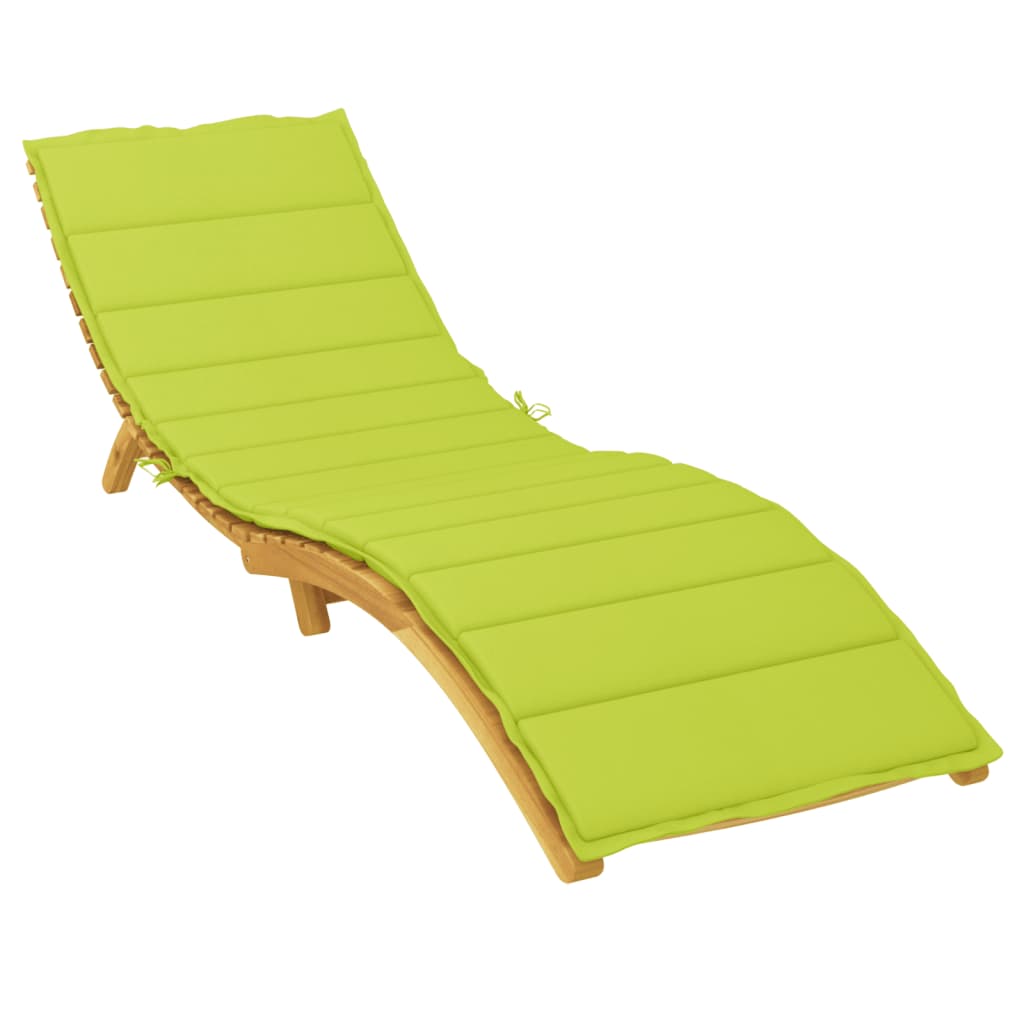 Cuscino per Lettino Verde Intenso 200x60x3 cm in Tessuto Oxford | homemem39