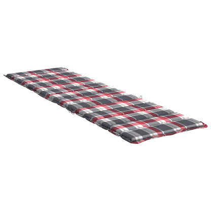 Cuscino per Lettino a Quadri Rossi 200x60x3 cm Tessuto Oxford | homemem39