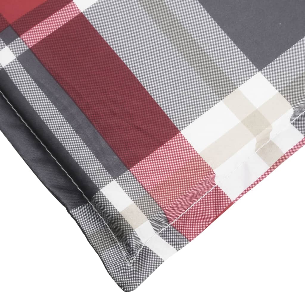 Cuscino per Lettino a Quadri Rossi 200x60x3 cm Tessuto Oxford | homemem39