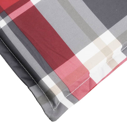 Cuscino per Lettino a Quadri Rossi 200x60x3 cm Tessuto Oxford | homemem39