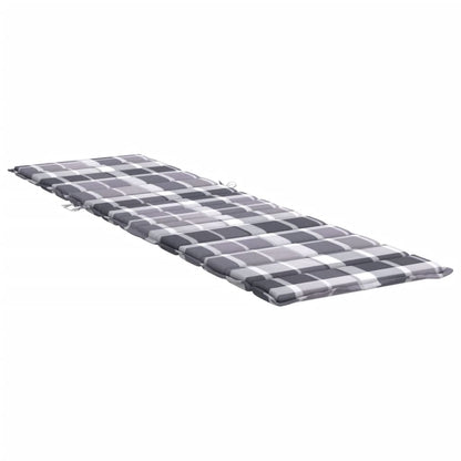 Cuscino per Lettino a Quadri Grigi 200x60x3 cm Tessuto Oxford | homemem39