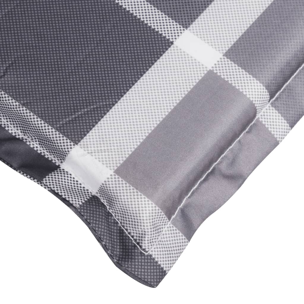Cuscino per Lettino a Quadri Grigi 200x60x3 cm Tessuto Oxford | homemem39