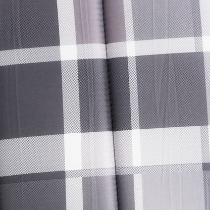Cuscino per Lettino a Quadri Grigi 200x60x3 cm Tessuto Oxford | homemem39