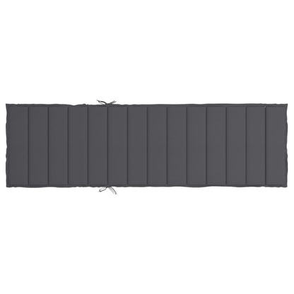Cuscino per Lettino Antracite 200x70x3 cm in Tessuto Oxford | homemem39