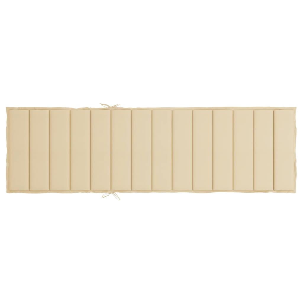 Cuscino per Lettino Beige 200x70x3 cm in Tessuto Oxford | homemem39