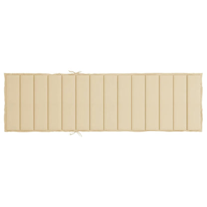 Cuscino per Lettino Beige 200x70x3 cm in Tessuto Oxford | homemem39